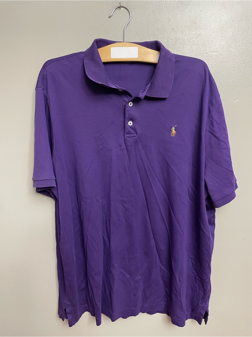 Polo Ralph Lauren Men's Purple Classic Fit Cotton Polo Shirt XL multicolor pony